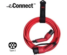 „Defa eConnect“ įkrovimo kabelis, 7,5 m, 1 fazės, 32 A, 7,4 kW, Type2-Type2