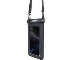 FoneKit Atsparus vandeniui Phone Pouch -vesitiivis kotelo puhelimelle, musta