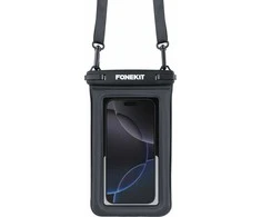 FoneKit Atsparus vandeniui Phone Pouch -vesitiivis kotelo puhelimelle, musta