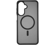 Dėklas FoneKit MagSafe-yhteensopiva Soft Touch suojakuori, Samsung Galaxy A17, musta/harmaa