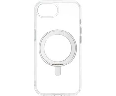 Dėklas FoneKit Premium Kickstand MagSafe-yhteensopiva suojakuori jalustalla, iPhone 16e / 17e, läpinäkyvä