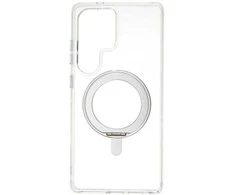 Dėklas FoneKit Premium Kickstand MagSafe-yhteensopiva suojakuori jalustalla, Samsung Galaxy S25 Ultra, läpinäkyvä