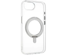 Dėklas FoneKit Premium Kickstand MagSafe-yhteensopiva suojakuori jalustalla, iPhone 16e / 17e, läpinäkyvä
