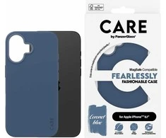 Dėklas Panzer Glass CARE by PanzerGlass Fashion galinis dangtelis MagSafe, skirtas iPhone 16 – mėlynas