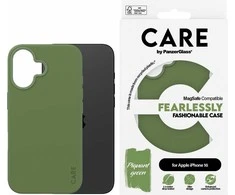 Panzer Glass CARE by PanzerGlass Fashion galinis dangtelis MagSafe, skirtas iPhone 16 – žalias