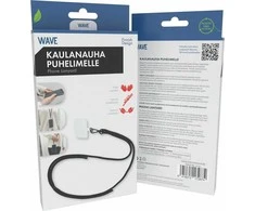 Wave puhelimen kaulanauha, musta