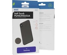 Dėklas „Wave Soft Touch“ silikoninis dangtelis, „Samsung Galaxy A15“, juodas