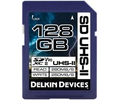 Delkin Cinema SD SDXC UHS-II 128GB atminties kortelė