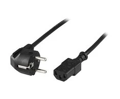 Kabelis DELTACO kampinis CEE 7/7 į tiesus IEC 60320 C13, 10m / DEL-111A