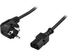DELTACO kabelis, CEE 7/7 - IEC C13, 1m DEL-109E