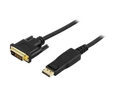 Kabelis DELTACO DisplayPort į DVI-D, Full HD 60Hz, 3m, juodas / DP-2030