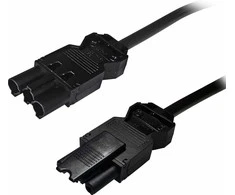 DELTACO GST18 uros - GST18 naaras, maadoitettu, 1m, musta