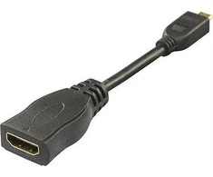 HDMI didelės spartos adapteris DELTACO, Micro HDMI - HDMI , 0.1m, juodas / HDMI-24B