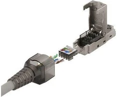 RJ45 kištukas Cat6A, ekranuotas, be įrankių, metalinis DELTACO / MD-106