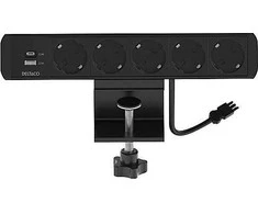 Stalinis maitinimo lizdas DELTACO OFFICE, 5 lizdai, 1x21W A+C USB krovimas, GST18 kabelio jungtis / GT-1005 / 1902242
