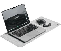 DELTAHUB Minimalistic Desk Mat Small Light Pilkas (630 x 280 x 3.5mm) (Pilkas) Pelės Kilimėlis