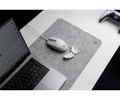 DELTAHUB Minimalistic Desk Mat Small Light Pilkas (630 x 280 x 3.5mm) (Pilkas) Pelės Kilimėlis