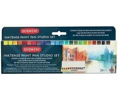 Derwent Inktense Paint Pan Set 24 -maalauslajitelma