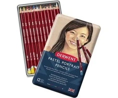Derwent Pastel Portrait Pieštukas -pastellikynälajitelma, 12-osainen