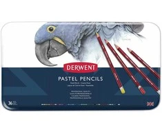 Derwent pastelinių pieštukų asortimentas, 36 rašikliai