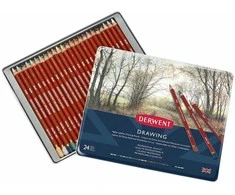 Derwent - Drawing pencils, 24 Tin