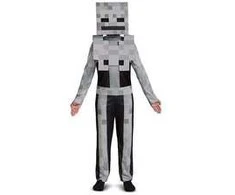Disguise Vaidmenų žaidimo kostiumas Minecraft Skeleton klasikinis, 7-8 metų vaikams, 127-136 cm