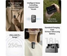 DJI Mic 2 (2 TX + 1 RX + įkrovimo dėklas) (CE) Mikrofonas