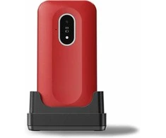 Doro Leva L21, Clamshell, Single SIM, 7.11 cm (2.8"), 2 MP, 1150 mAh, Raudona, Baltas