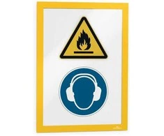 Durable Duraframe -itseliimautuva A4-infokehys, 2 kpl, keltainen kehys