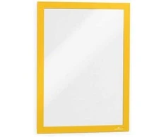 Durable Duraframe -itseliimautuva A4-infokehys, 2 kpl, keltainen kehys