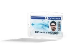Durable 895119, Badge holder, Landscape/Portrait, Polypropylene (PP), Transparent, 8.5 cm, 5.4 cm