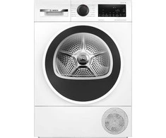 Bosch Džiovyklė su šilumos siurbliu | WQG2450ISN | Energijos vartojimo efektyvumo klasė D | Priekinis pakraunamas | 9kg | LCD | Gylis 61,3 cm | Baltas