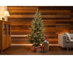 Everlands Geneva fir aidonnäköinen joulukuusi retrotyylisillä led-valoilla, 180 cm