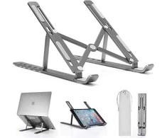 ErgoWork Nomad Nešiojamas kompiuteris Stand -kannettavan tietokoneen teline, hopea