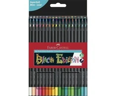 Faber-Castell - Juodo leidimo spalvoti pieštukai, 36 vnt.