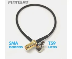 Finnsat adapterio kabelis SMA lizdas - TS9