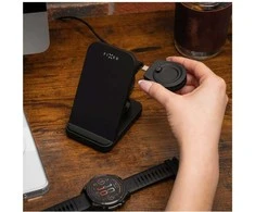 Fixed Įkroviklis indukcinė 3w1 Fixed Powerstation for Garmin, Qi, 18W, juoda