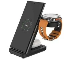 FIXED 3-in-1 langaton latausasema Garmin-kellolle, musta