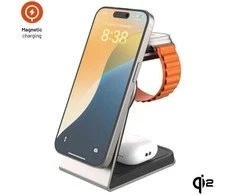 FIXED 3-in-1 Mag ALU Qi2 langaton MagSafe-latauasema, titaani