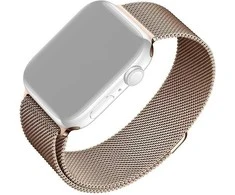 Fixed Fiksuotas | Tinklinis dirželis Apple Watch 38/40/41 mm | Rožinis auksinis