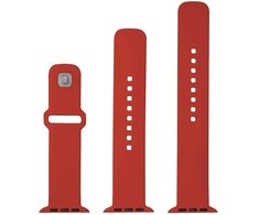 Fixed Ištaisyta | Sportiškas dirželio rinkinys Apple Watch 38/40/41 mm | 160-225 mm | Raudona | Silikonas
