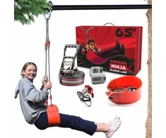 Fofana Ninja Slider Zipline Pulley lauko pramogų rinkinys, 20m