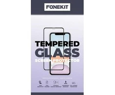 FoneKit viso dangčio grūdintas stiklas, iPhone 14 Pro Max, juodas