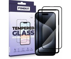 FoneKit viso dangčio grūdintas stiklas, iPhone 15 Pro