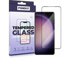 FoneKit Full Cover -panssarilasi, Samsung Galaxy S22 / S23, musta