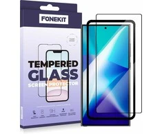 FoneKit Full Cover -panssarilasi, Samsung Galaxy S25 Ultra, musta