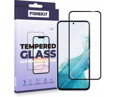 FoneKit viso dangčio grūdintas stiklas, Samsung Galaxy A54 5G / S23 FE, juodas