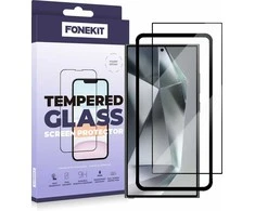 FoneKit Full Cover -panssarilasi, Samsung Galaxy S24 Ultra, musta
