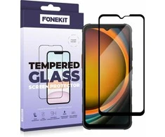 „FoneKit“ grūdintas viso ekrano apsauginis stiklas, „Samsung Galaxy XCover7“, juodas