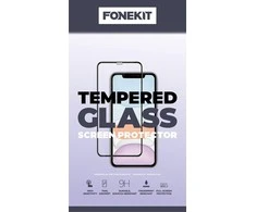 FoneKit Full Cover -panssarilasi, Samsung Galaxy S22 / S23, musta